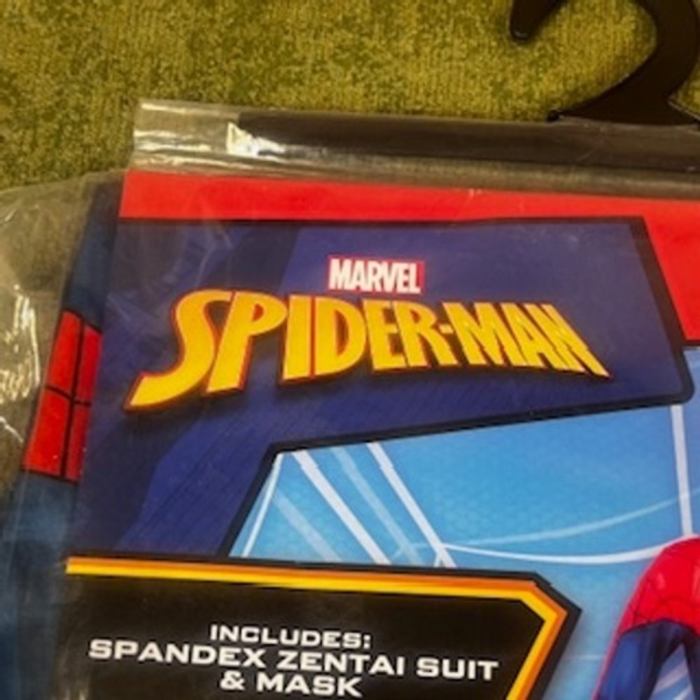 Marvel Spiderman Child Large 10-12 Costume‎ Spandex Zentai Suit Mask Jazwares - Picture 4 of 10